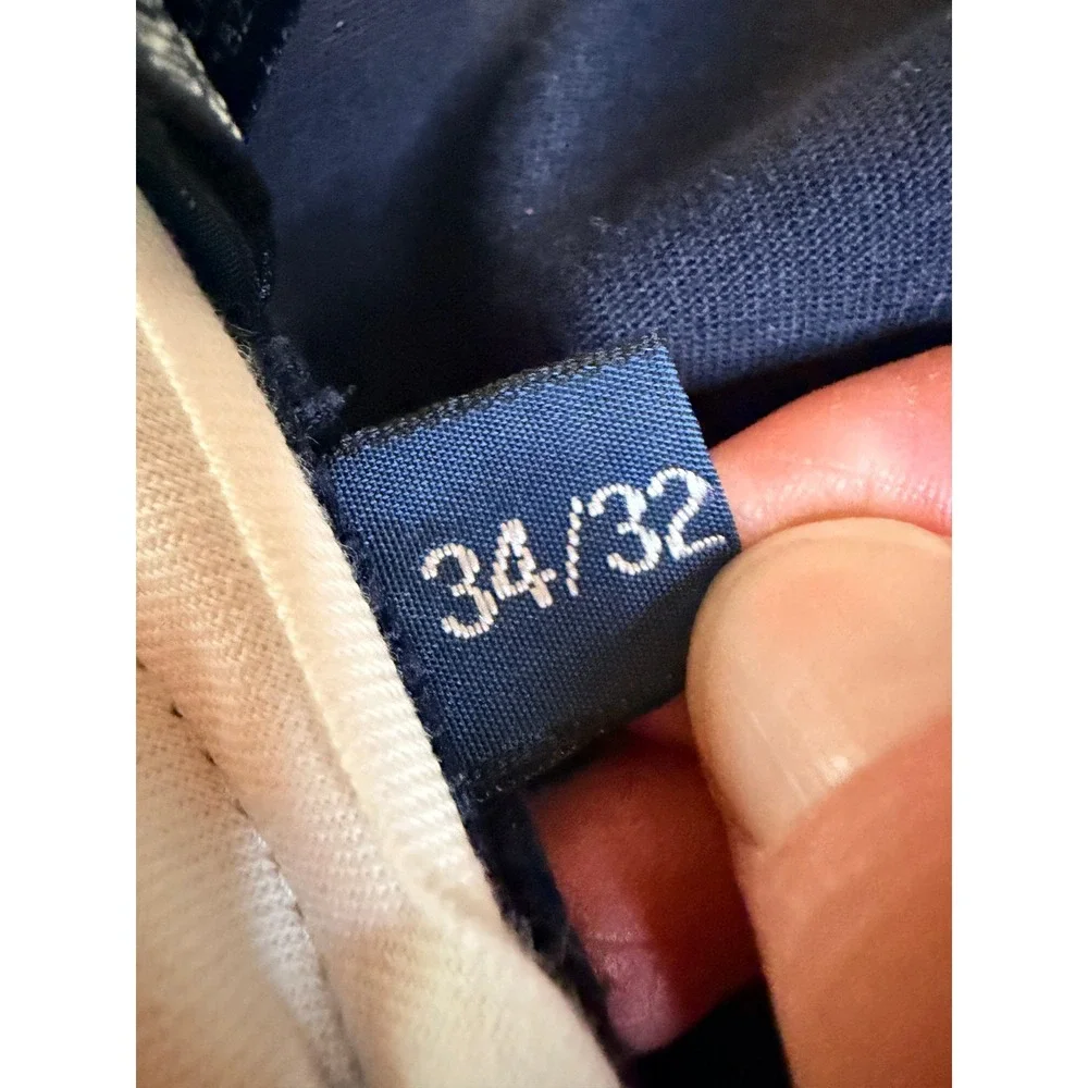 Polo Ralph Lauren Preston Pant Mens 34/32 Navy Chino Cotton Trousers Excellent